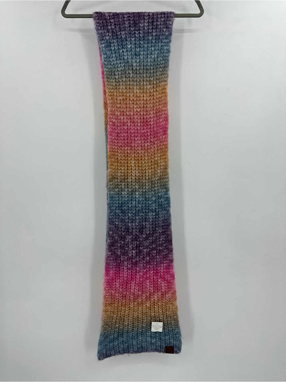 NWT C.C Berry Rainbow Multicolor Knit Scarf